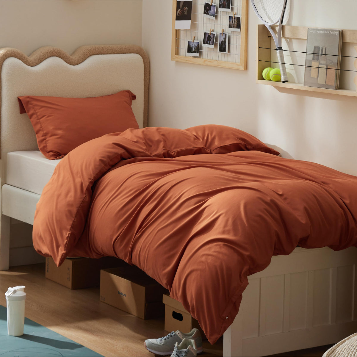 Bedsure Duvet Cover Queen Size, 3Pcs Soft Double Brushed Bedding Set, Linen