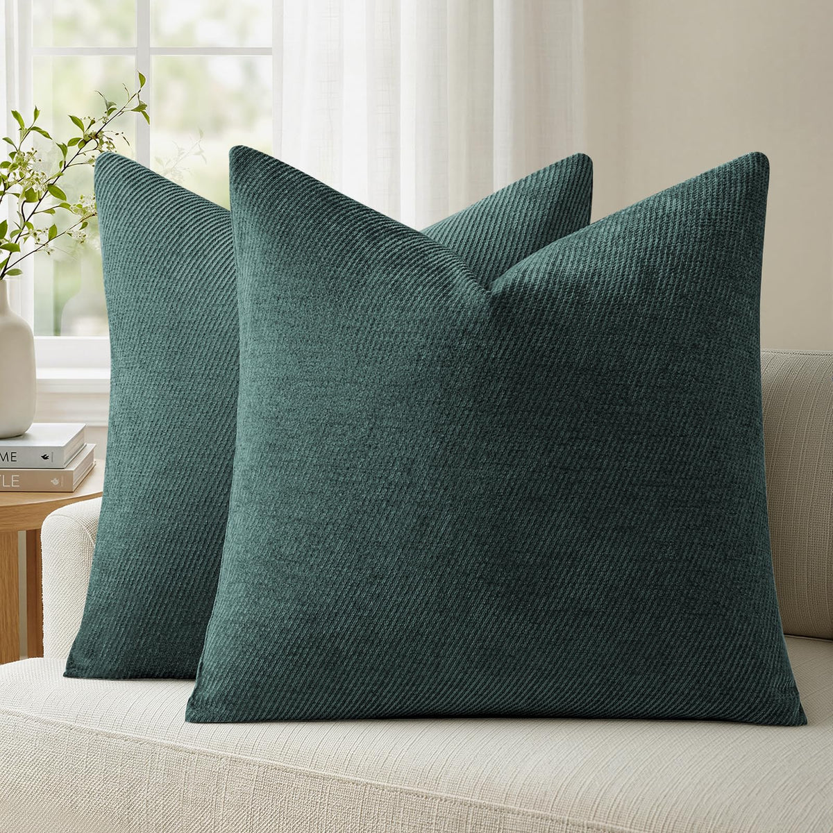a moment Fall Decorative Throw Pillow Covers Pack of 2,12x20 Inch Rust