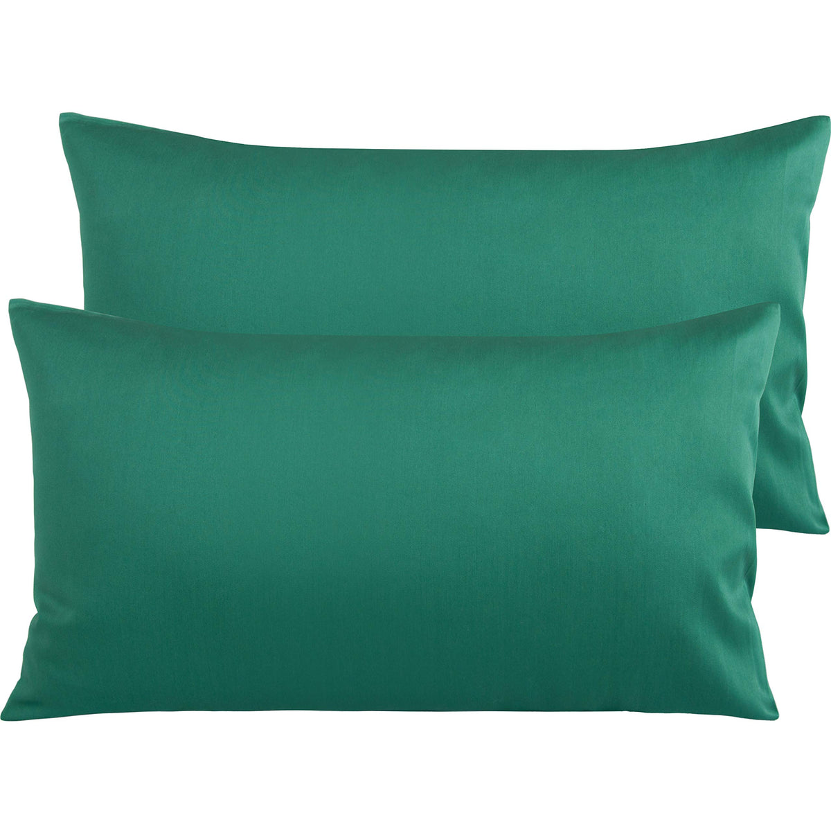 NTBAY Queen Egyptian Cotton Sateen Pillowcases, Set of 2, Navy Blue