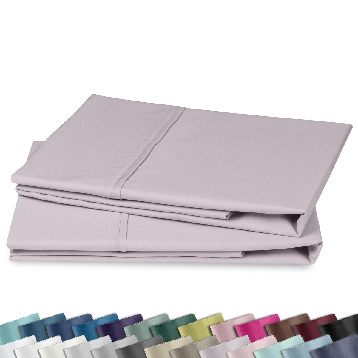 California Design Den 2-Pack Pillow Cases Standard Size, 100% Cotton Sateen