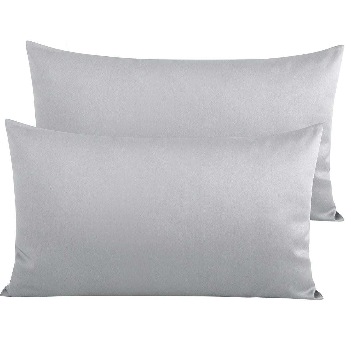 NTBAY Queen Egyptian Cotton Sateen Pillowcases, Set of 2, Navy Blue
