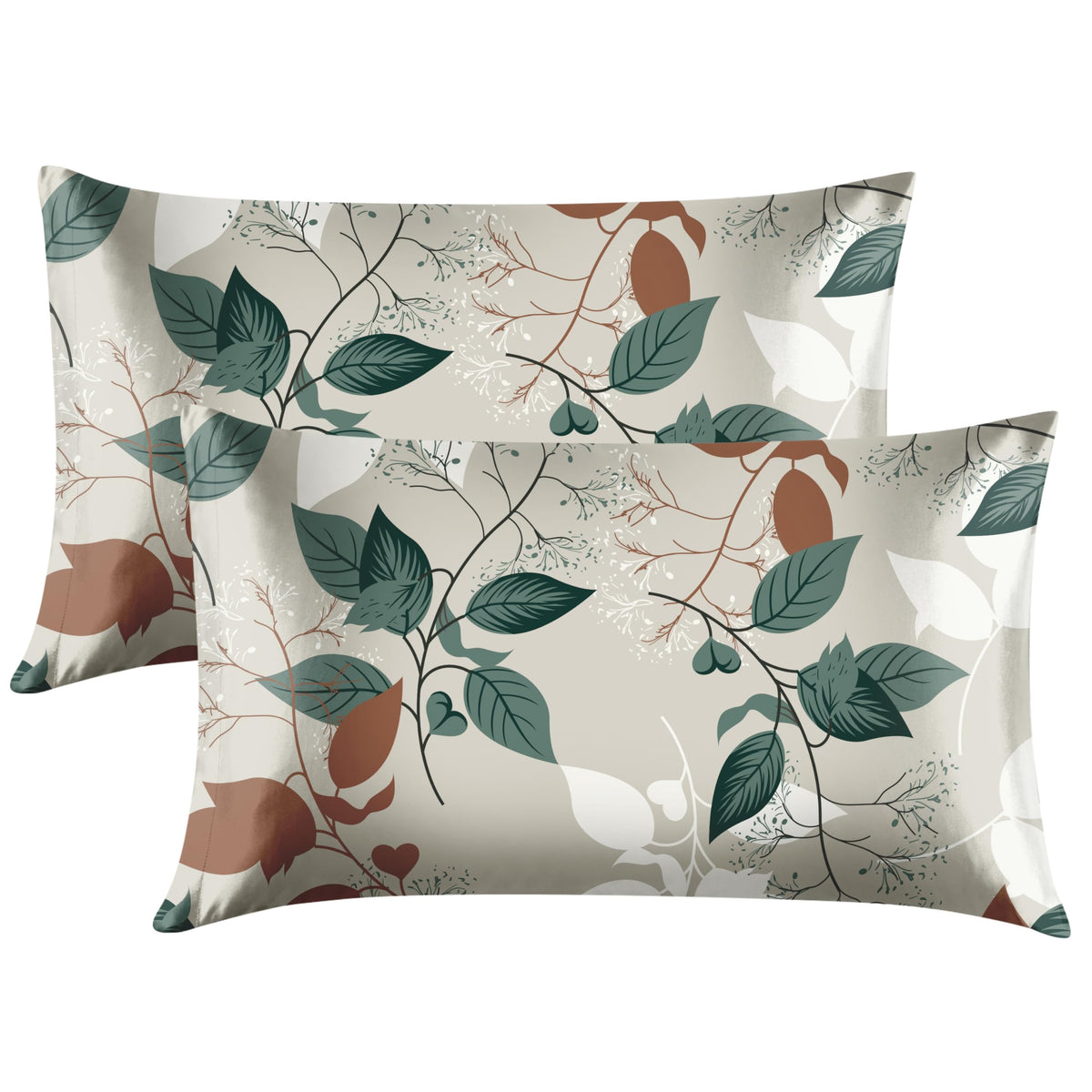 EXQ Home Satin Pillowcase for Hair and Skin Queen - Printed Black Sun