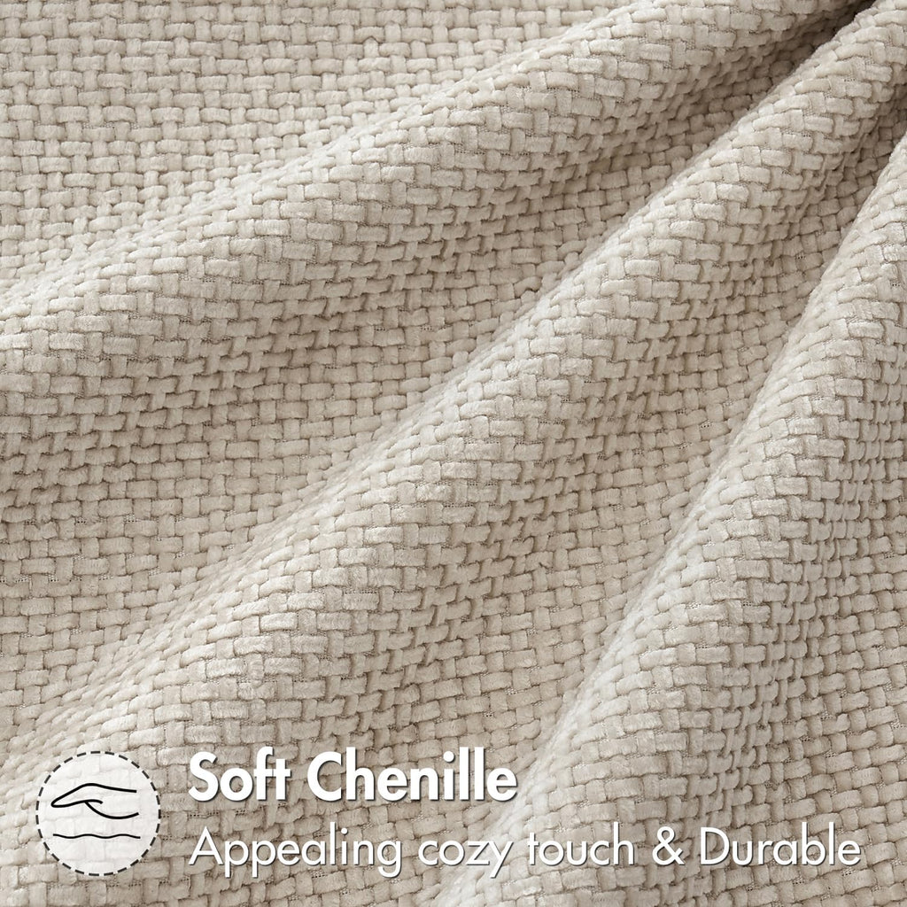 MIULEE Decorative Couch Throw Pillow Covers 18x18 Inch Neutral Beige 2 Pack