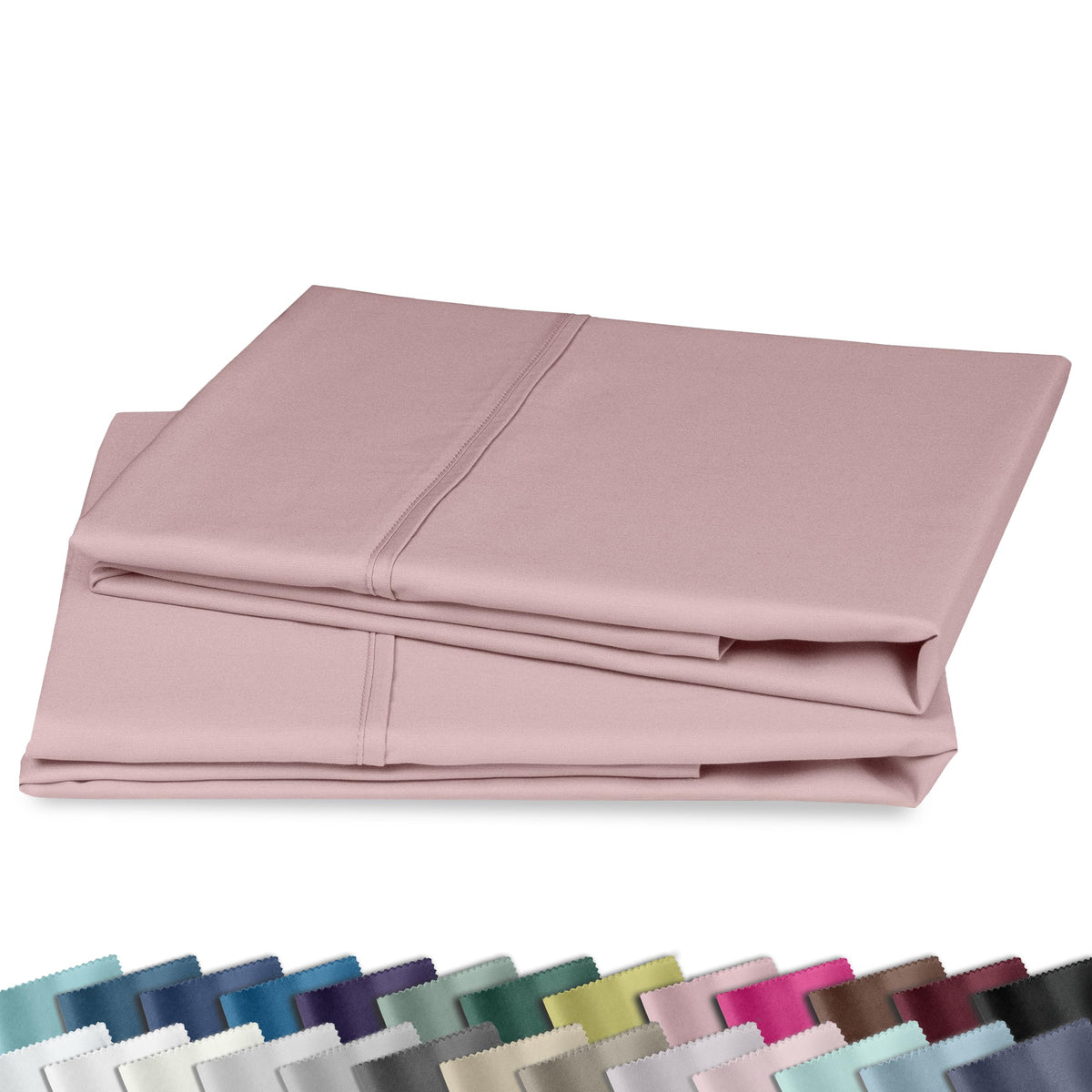 California Design Den 2-Pack Pillow Cases Standard Size, 100% Cotton Sateen