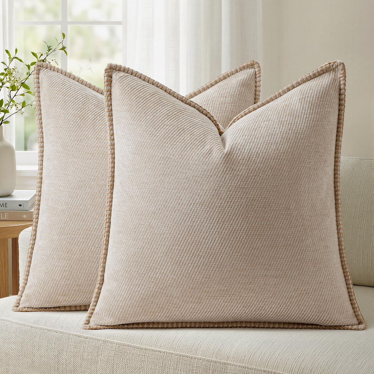 a moment Fall Decorative Throw Pillow Covers Pack of 2,12x20 Inch Rust