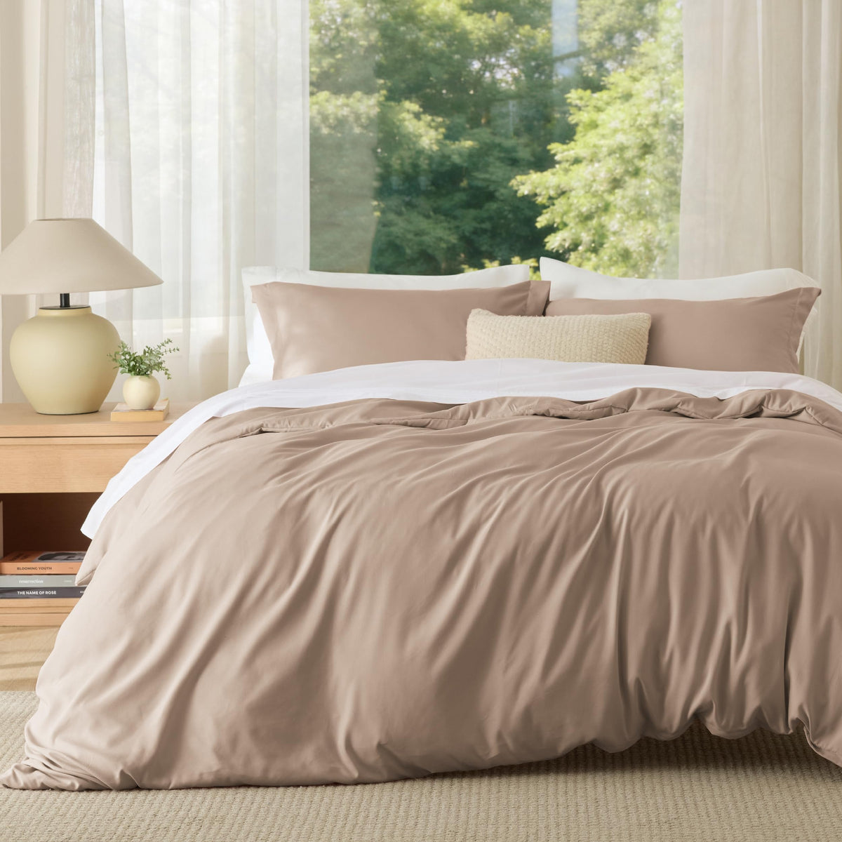 Bedsure White Duvet Cover Queen Size - Soft Double Brushed Bedding Set for Kids & Adults, Zipper Closure, 3 Pieces, Includes 1 Duvet Cover (90"x90") & 2 Pillow Shams, NO Comforter