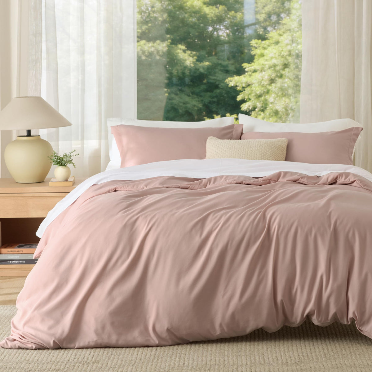 Bedsure Duvet Cover Queen Size, Double Brushed Bedding Set, Olive Green