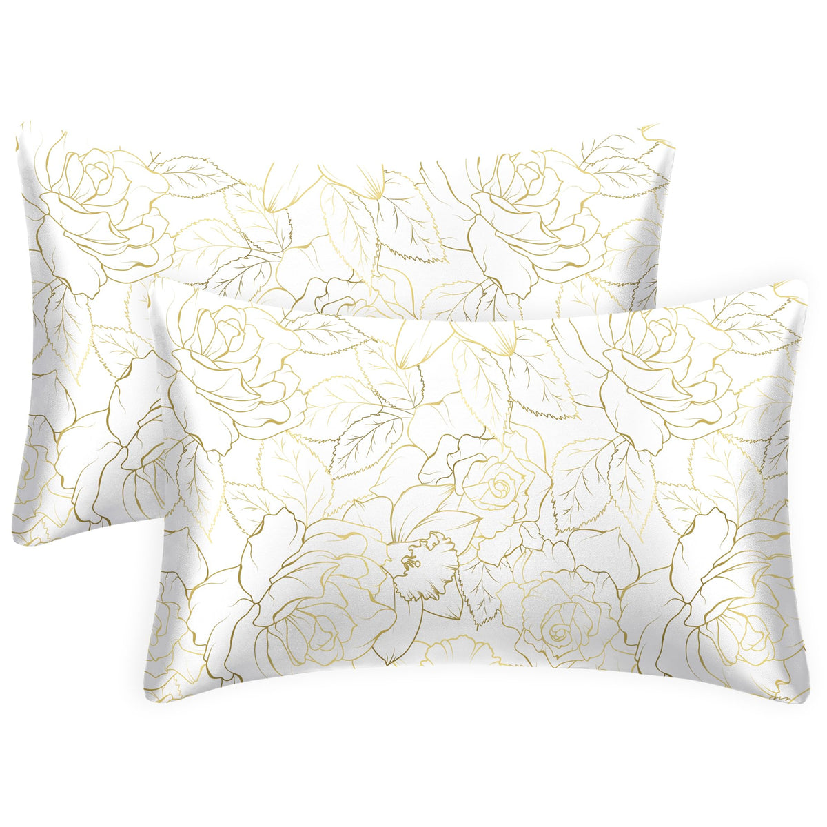 EXQ Home Satin Pillowcase for Hair and Skin Queen - Printed Black Sun