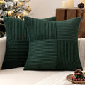 MIULEE Black Decorative Throw Pillow Covers for Couch 18x18 Inch