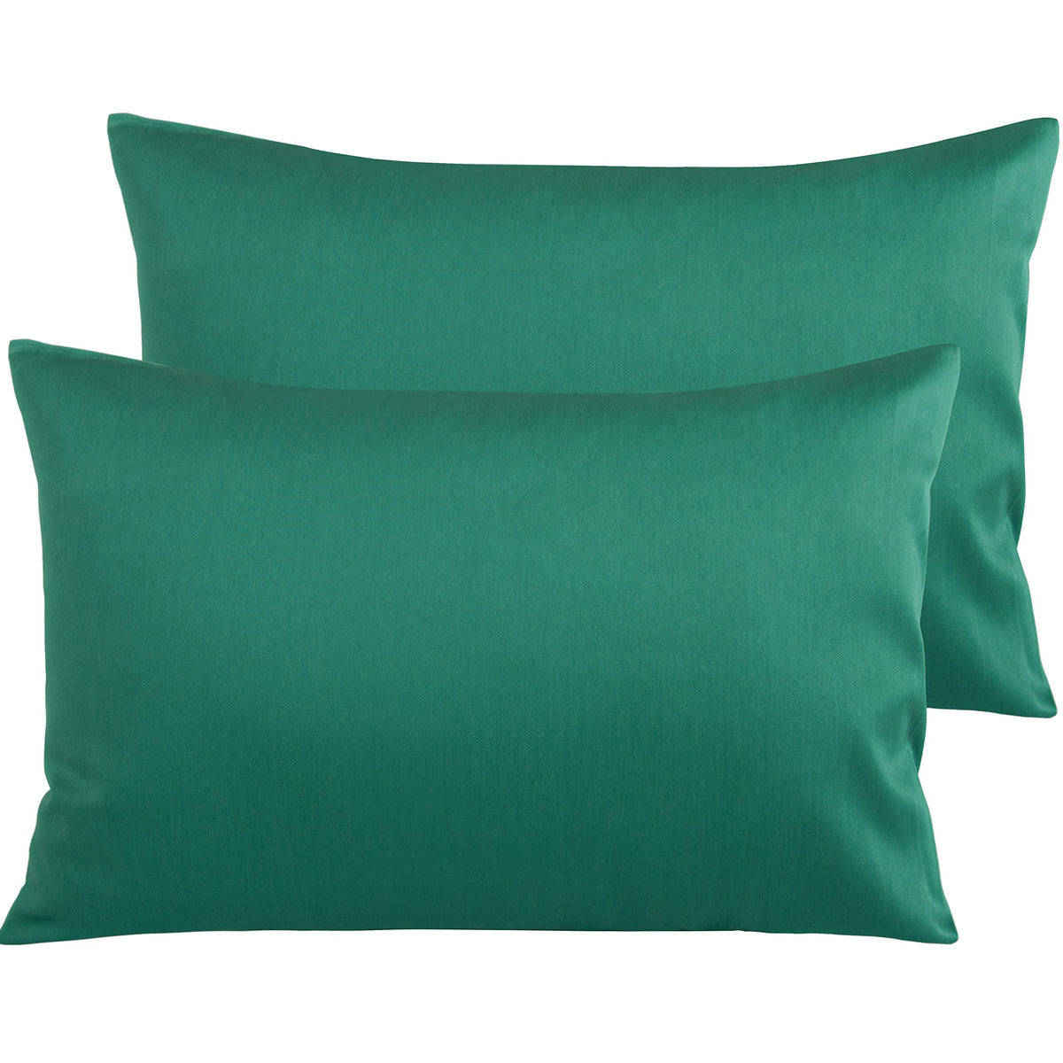 NTBAY Queen Egyptian Cotton Sateen Pillowcases, Set of 2, Navy Blue