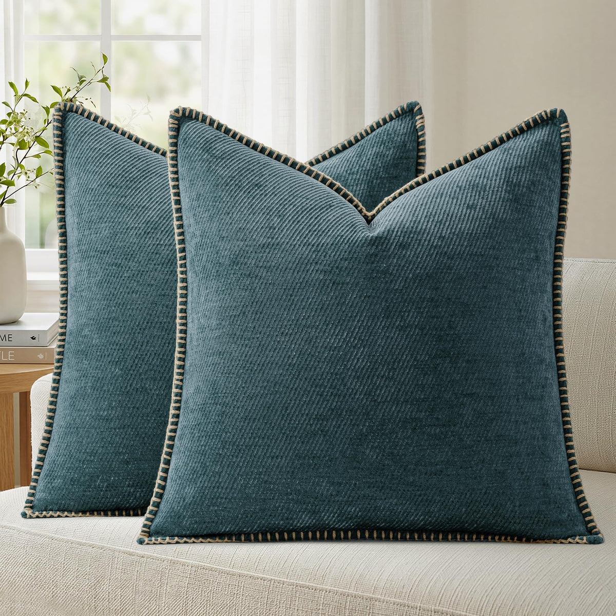a moment Fall Decorative Throw Pillow Covers Pack of 2,12x20 Inch Rust