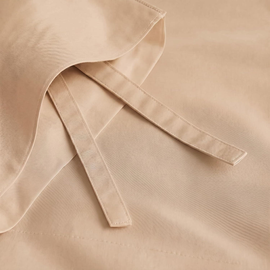 Peru Pima 285 Thread Count Percale Duvet Cover Set Full/Queen — 100% Peruvian Pima Cotton 3-Piece Bedding (1 Duvet Cover + 2 Pillowcases) — Cooling, Breathable, Crisp Hotel Quality — Latte