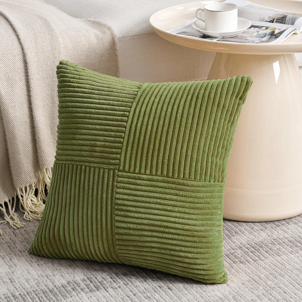 Fancy Homi Blush Pink Lumbar Decorative Throw Pillow Covers 12x20 Inch for Living Room Couch Bed, Rustic Farmhouse Boho Home Decor, Soft Striped Corduroy Rectangle Accent Cushion Case 30x50 cm