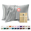 Bedsure Satin Pillowcase Standard Set of 2, Silky Pillow Cases, White