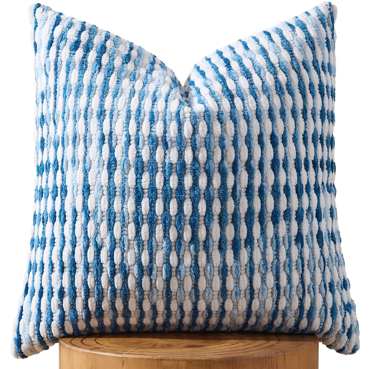 AmHoo Set of 2 Boho Chenille Pillow Cover,18 x 18-Inch Brown