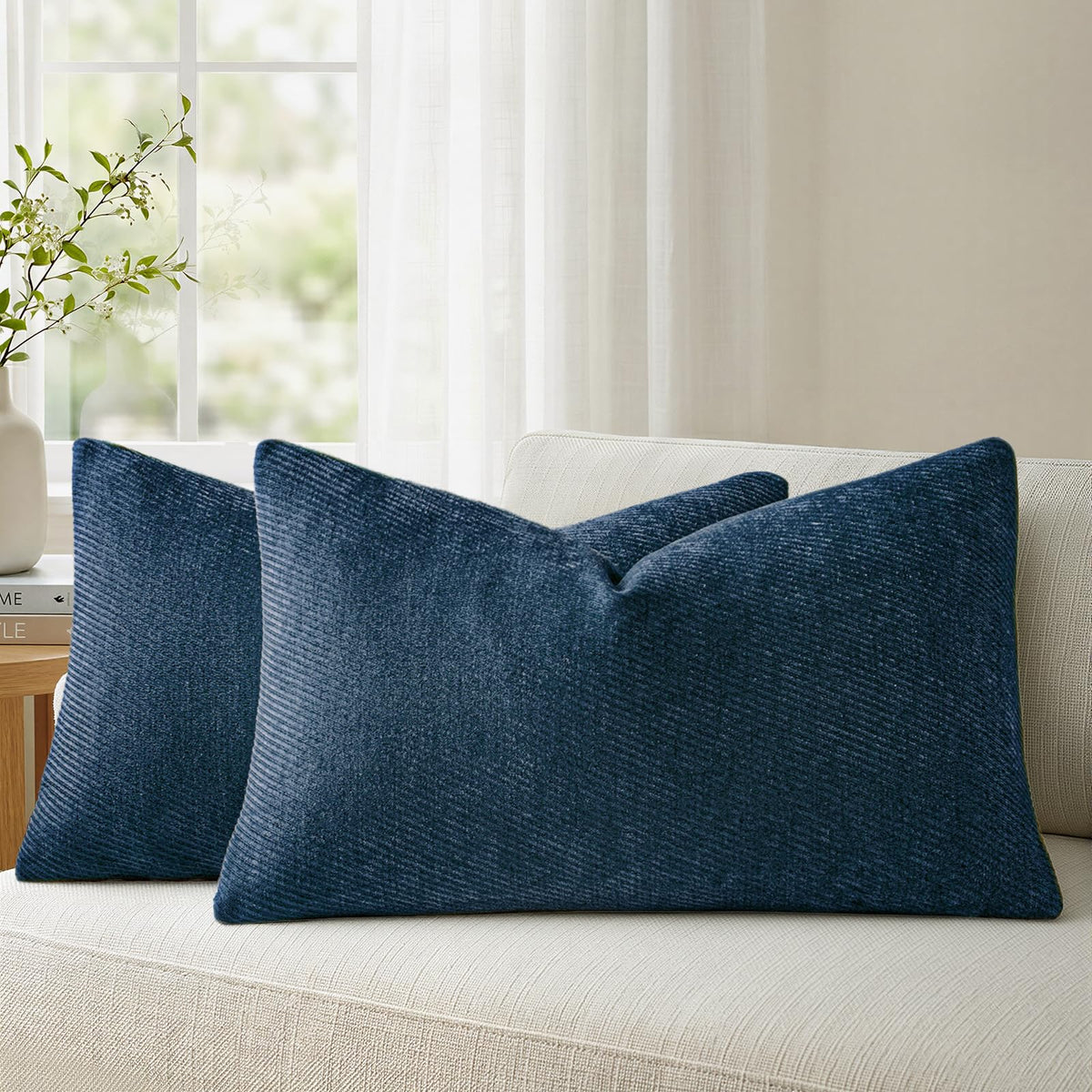 a moment Fall Decorative Throw Pillow Covers Pack of 2,12x20 Inch Rust
