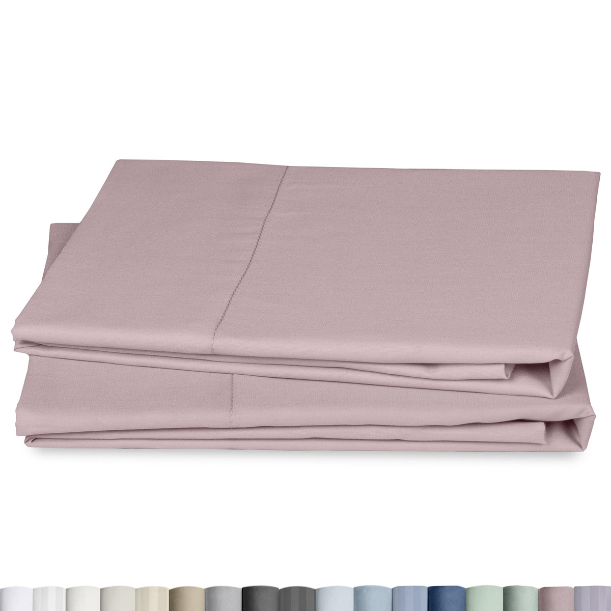 CALIFORNIA DESIGN DEN Soft & Silky 500 Thread Count 100% Cotton is Cool & Smooth, White Pillowcases Queen Size Fits Standard & Queen Pillows (Pure White)