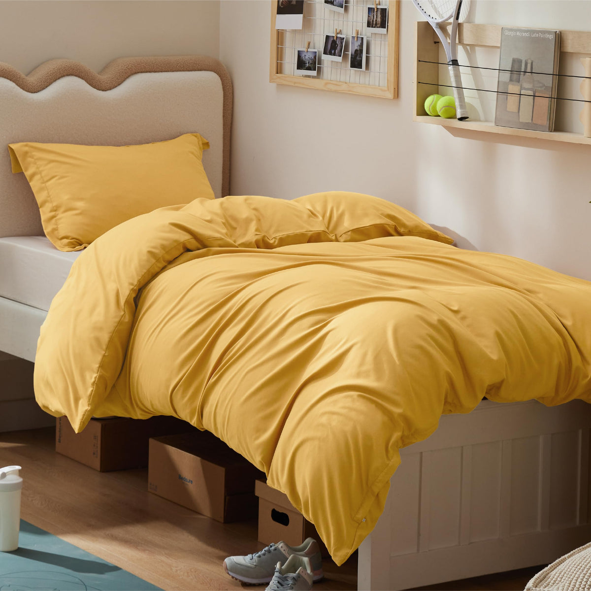 Bedsure Duvet Cover Queen Size, 3Pcs Soft Double Brushed Bedding Set, Linen