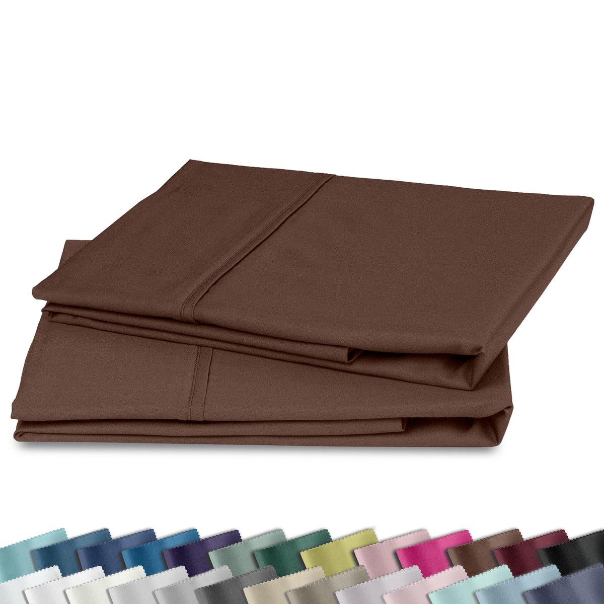 California Design Den 2-Pack Pillow Cases Standard Size, 100% Cotton Sateen