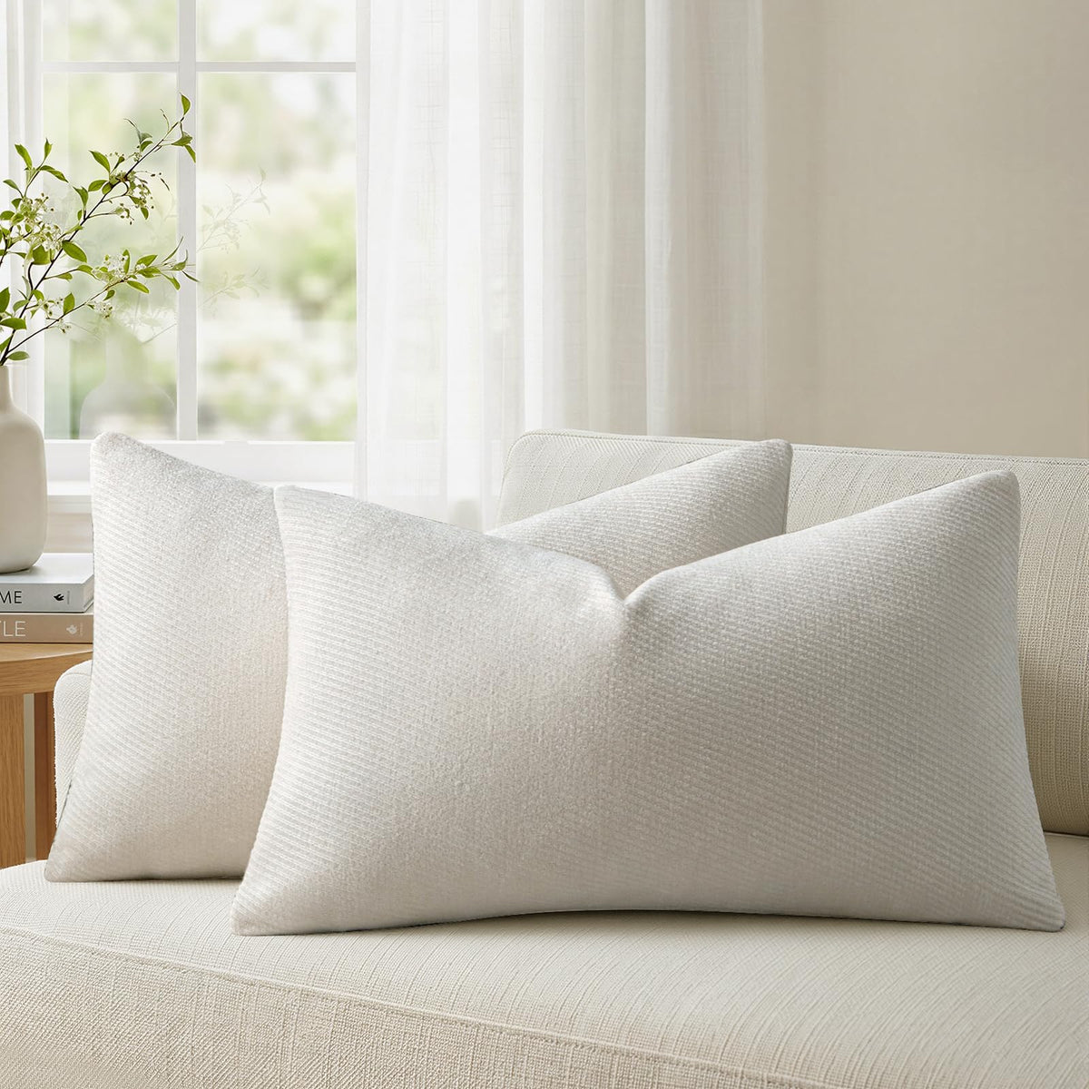 a moment Fall Decorative Throw Pillow Covers Pack of 2,12x20 Inch Rust