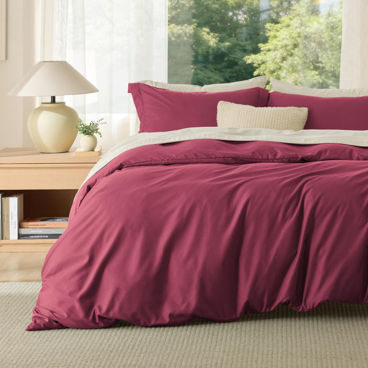 Bedsure Duvet Cover Full Size - Soft Double Brushed Bedding Set for Kids & Adults, Zipper Closure, 3 Pieces, Includes 1 Duvet Cover (80"x90") & 2 Pillow Shams, NO Comforter, White