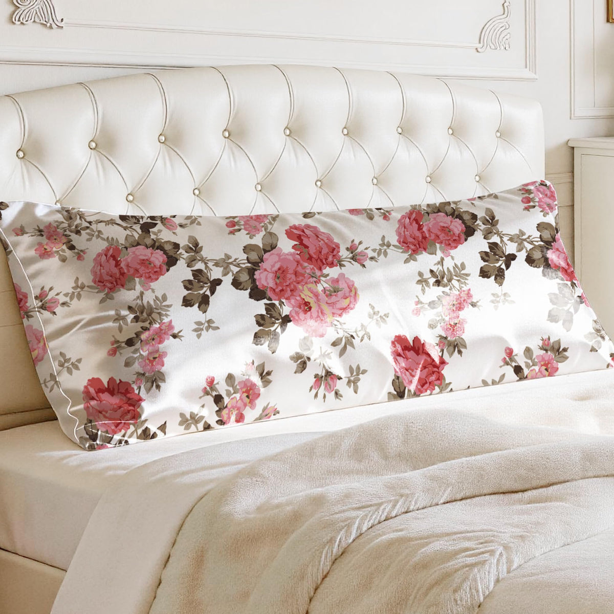 EXQ Home Satin Pillowcase for Hair and Skin Queen - Printed Black Sun