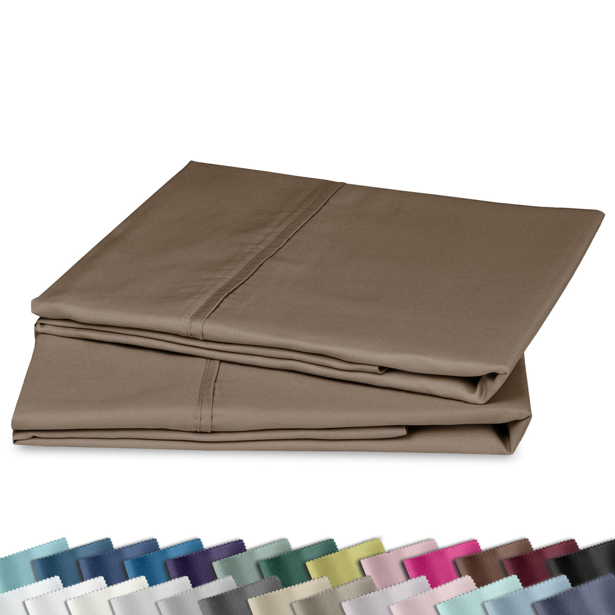 California Design Den 2-Pack Pillow Cases Standard Size, 100% Cotton Sateen