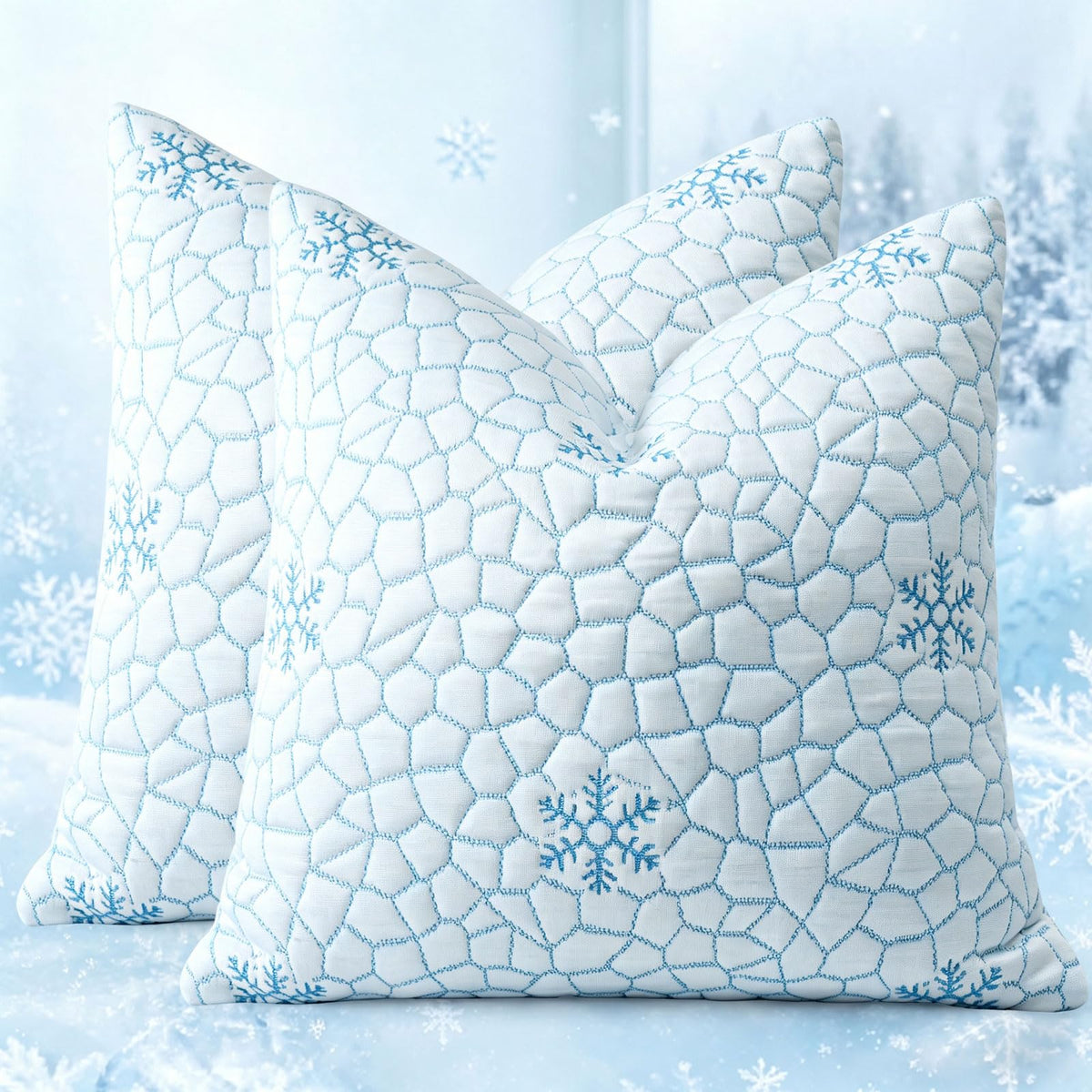 Artscope 18x18 Cooling Throw Pillow Inserts (Pack of 2) - Synthetic Down Alternative Pillow Forms, Ultra Soft Fluffy Cushion Inserts with Cooling Cover for Decorative Pillows on Couch Sofa & Bed