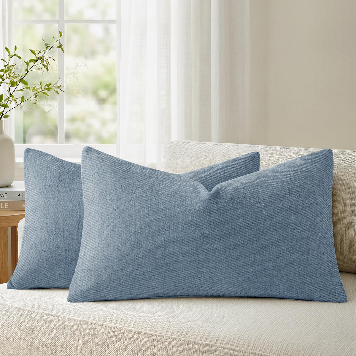 a moment Fall Decorative Throw Pillow Covers Pack of 2,12x20 Inch Rust