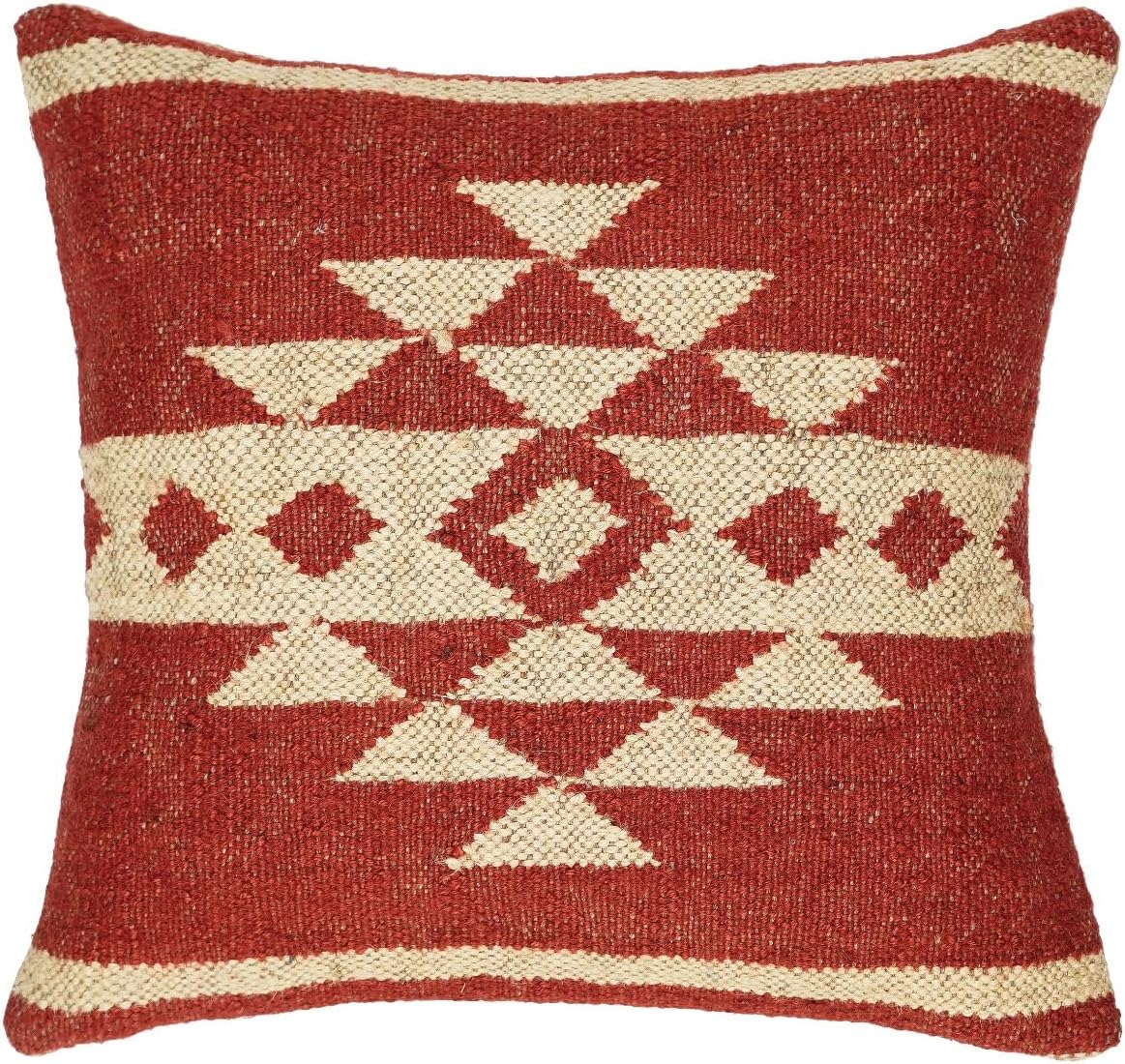 Indian Vintage Kilim Hand Loom Cushion Cover 18X18 Pillows Boho Ethnic Shams Jute Pillow Cases Rug Boho