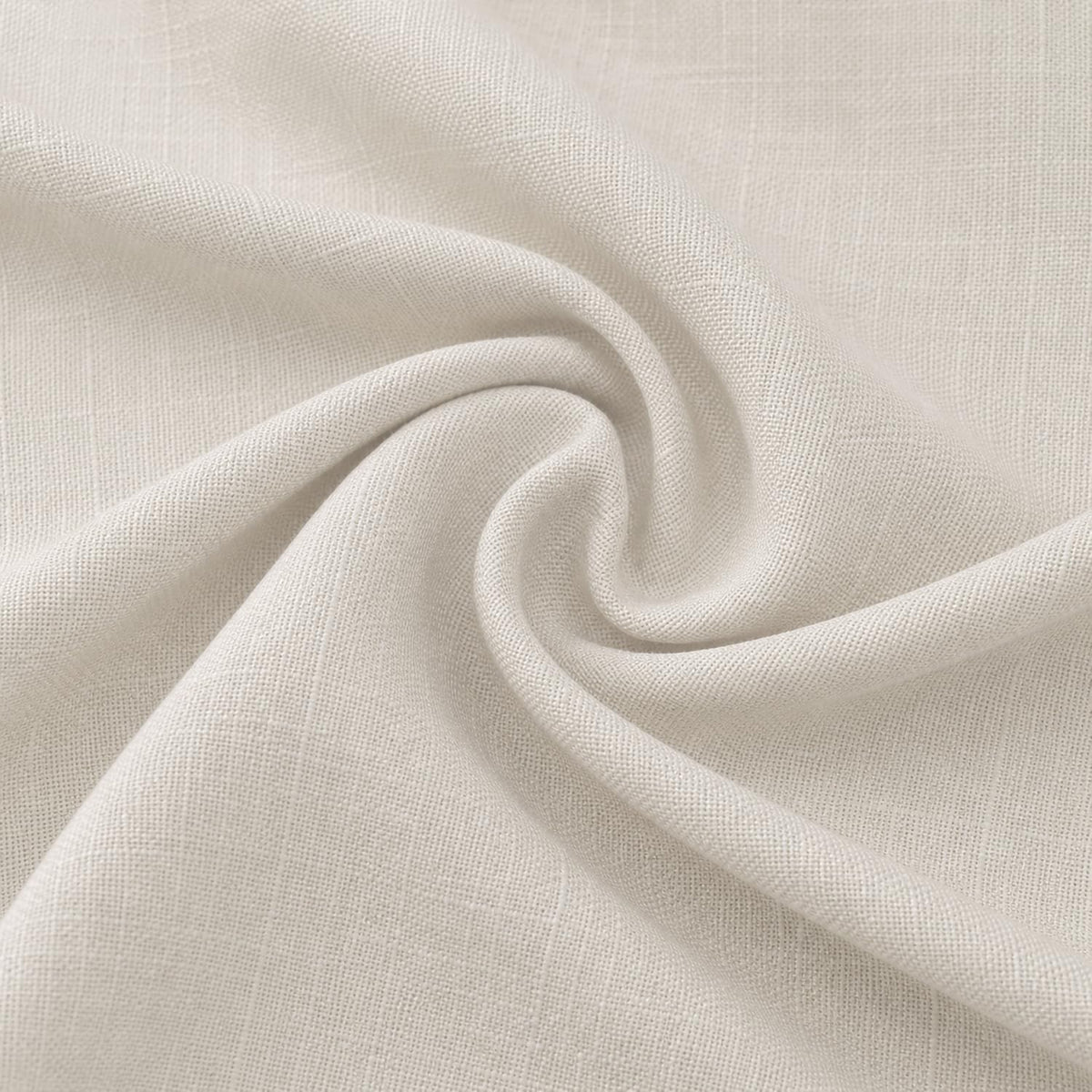 Meekio Linen Blend Throw Pillow Covers 18x18 Set of 2, Ivory