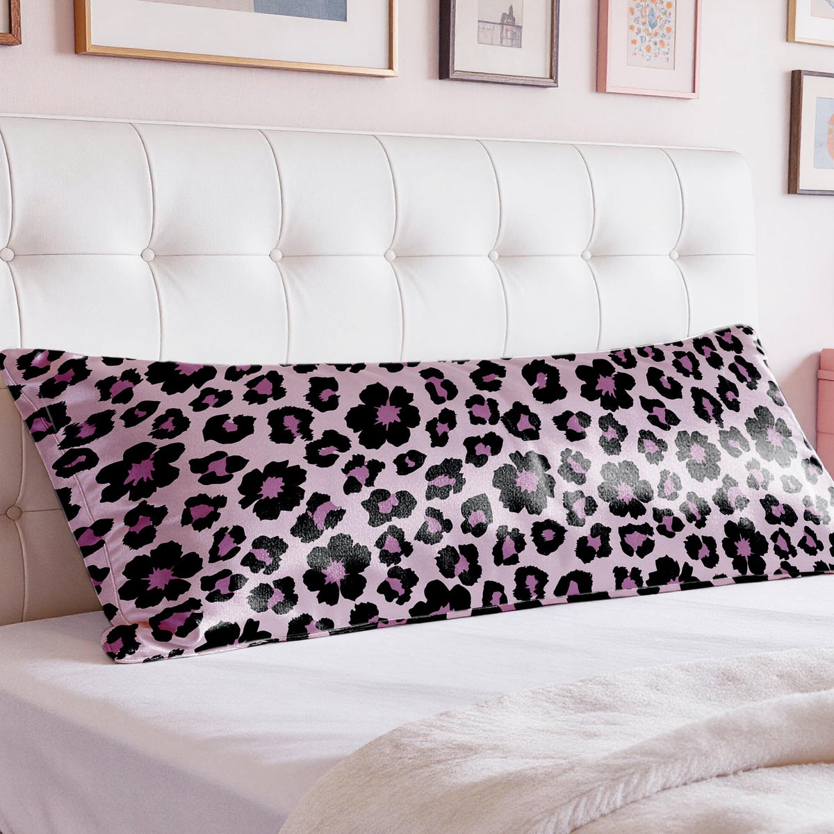 EXQ Home Satin Pillowcase for Hair and Skin Queen - Printed Black Sun