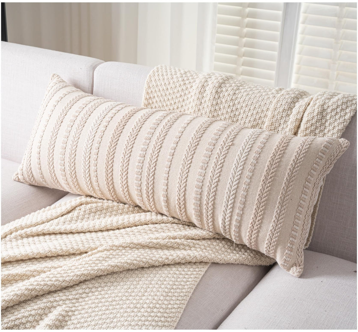 Cethom Boho Throw Pillow Covers 18x18 Inch Set of 2, Farmhouse Decorative Couch Pillow Cases, Black Accent Pillows of Bed, Sofa Bedroom Living Room Home Decor Cushion Cover