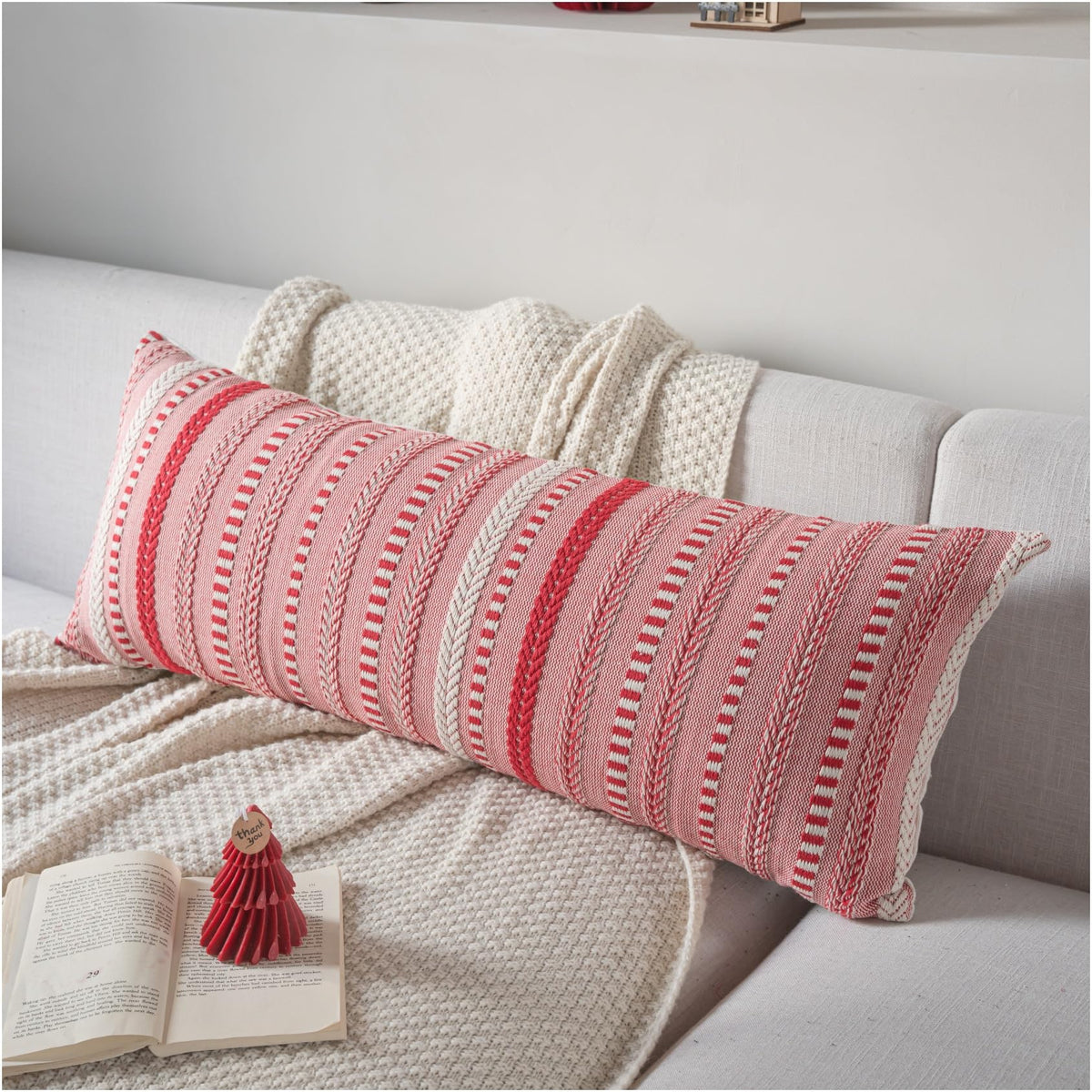 Cethom Boho Throw Pillow Covers 18x18 Inch Set of 2, Farmhouse Decorative Couch Pillow Cases, Black Accent Pillows of Bed, Sofa Bedroom Living Room Home Decor Cushion Cover