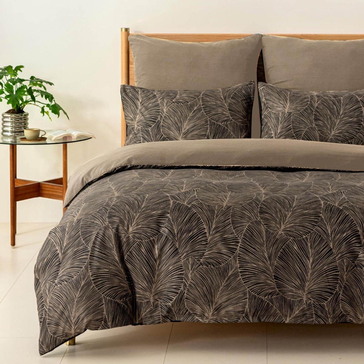 Lekesky Floral Duvet Cover Queen Size 3-Piece, Sage Green
