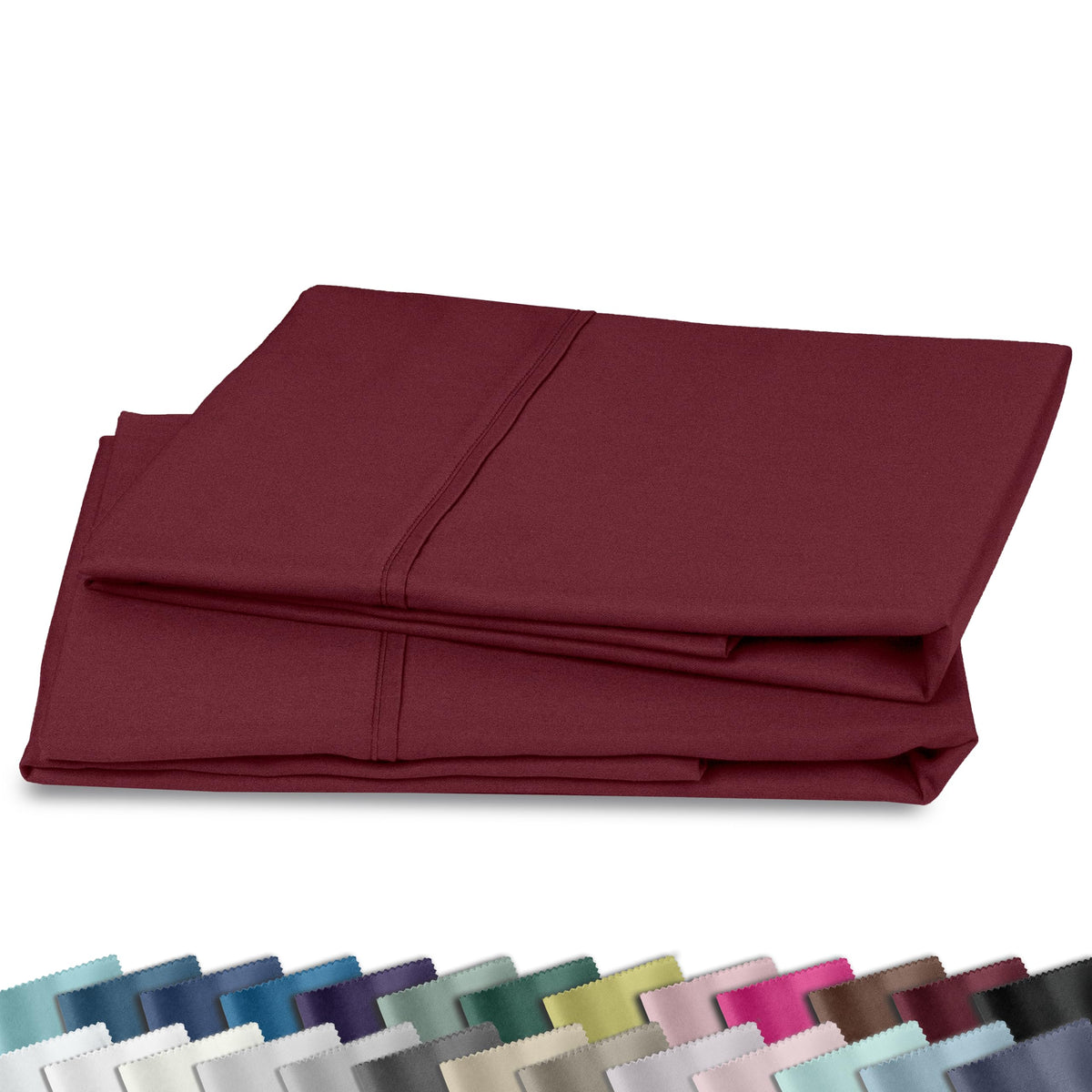 California Design Den 2-Pack Pillow Cases Standard Size, 100% Cotton Sateen