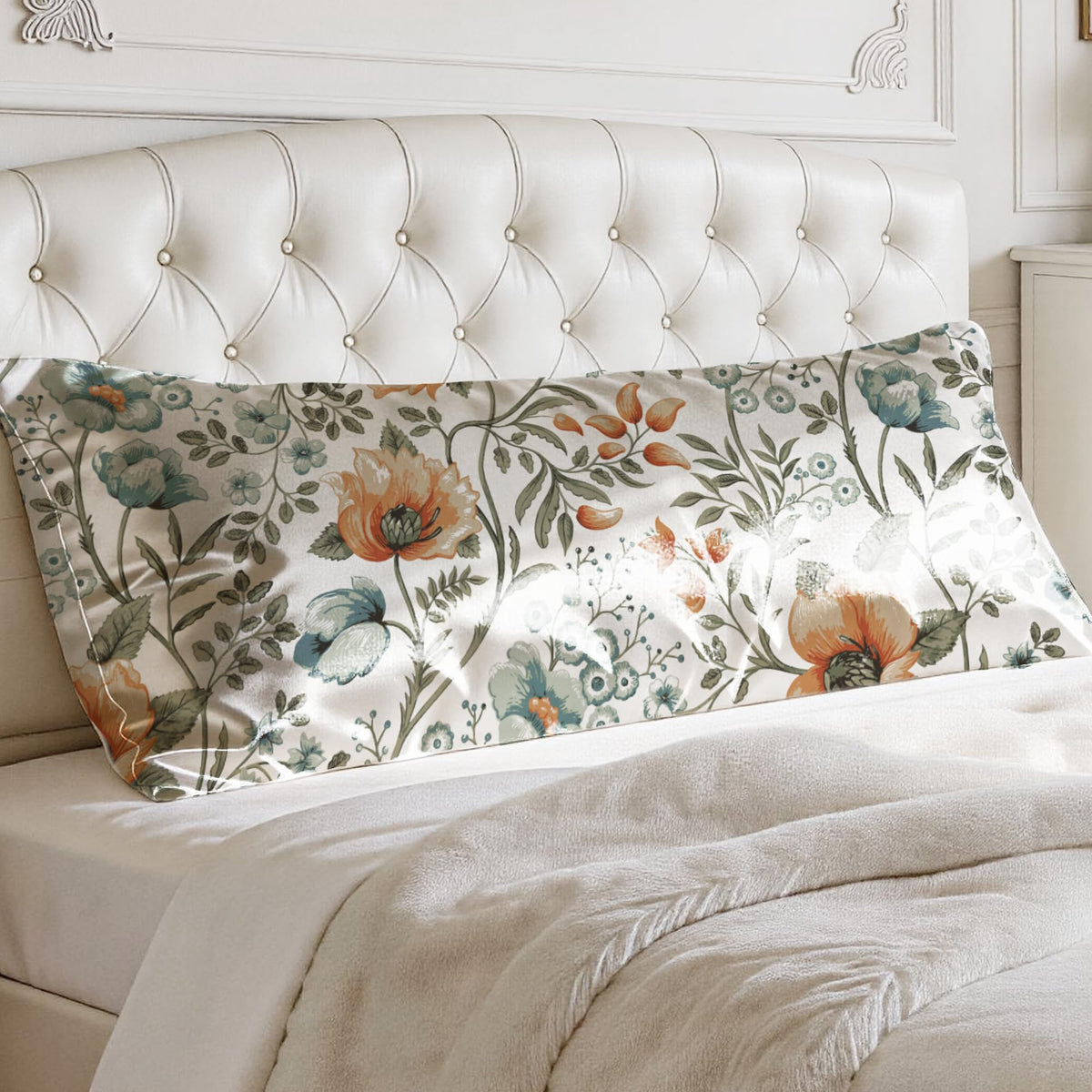 EXQ Home Satin Pillowcase for Hair and Skin Queen - Printed Black Sun