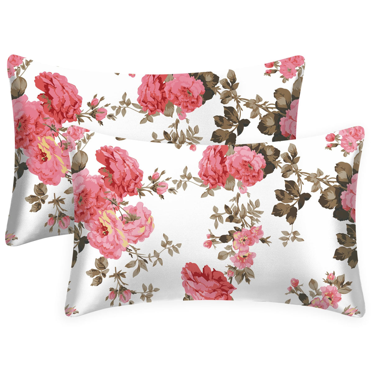 EXQ Home Satin Pillowcase for Hair and Skin Queen - Printed Black Sun