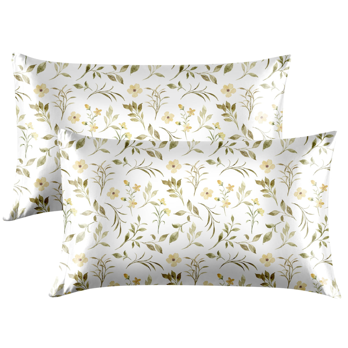 EXQ Home Satin Pillowcase for Hair and Skin Queen - Printed Black Sun