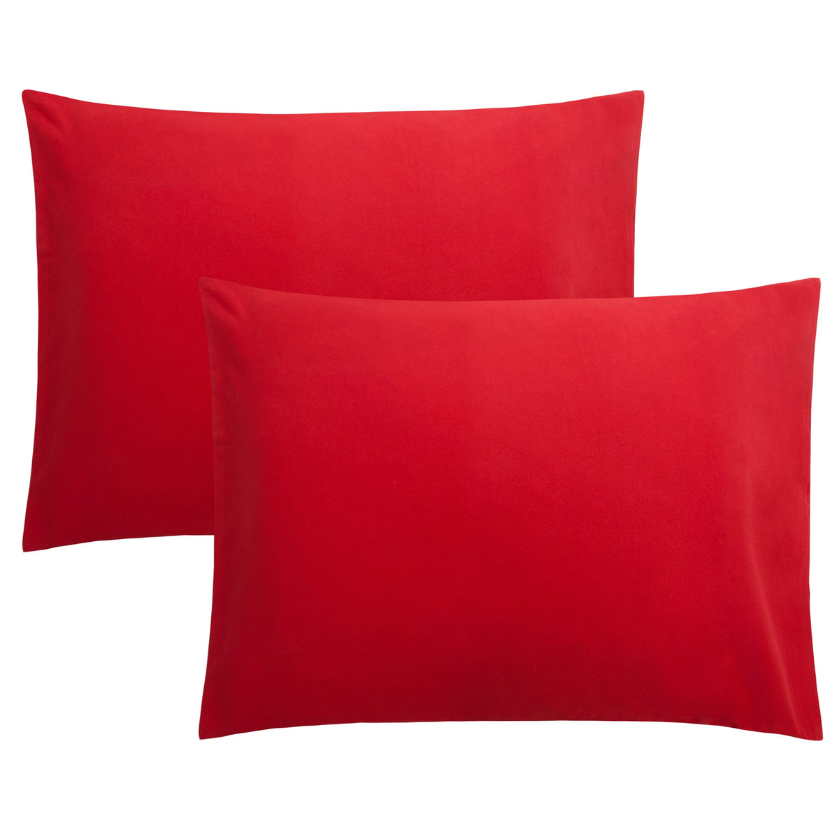 FLXXIE 2-Pack Microfiber Queen Pillow Cases, Envelope Closure, Black