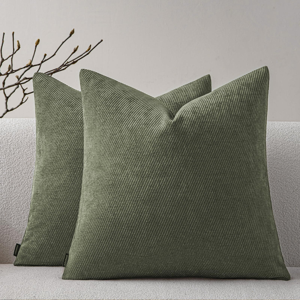 a moment Fall Decorative Throw Pillow Covers Pack of 2,12x20 Inch Rust