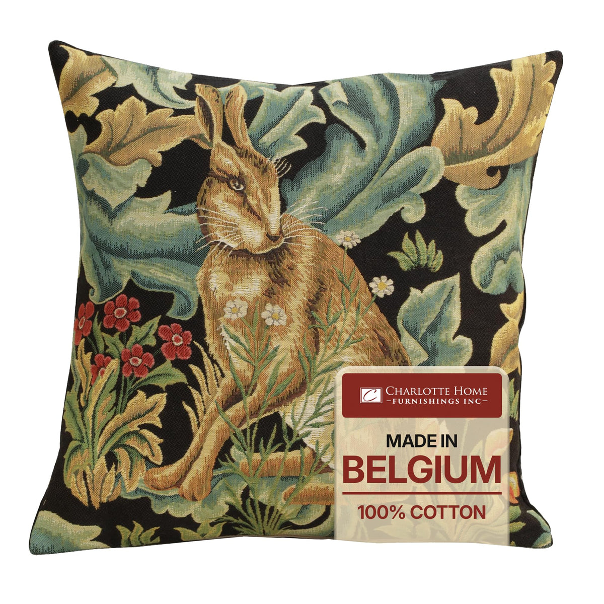 William Morris Tree of Life Light Tapestry Throw Pillow Cover 18 x 18 in