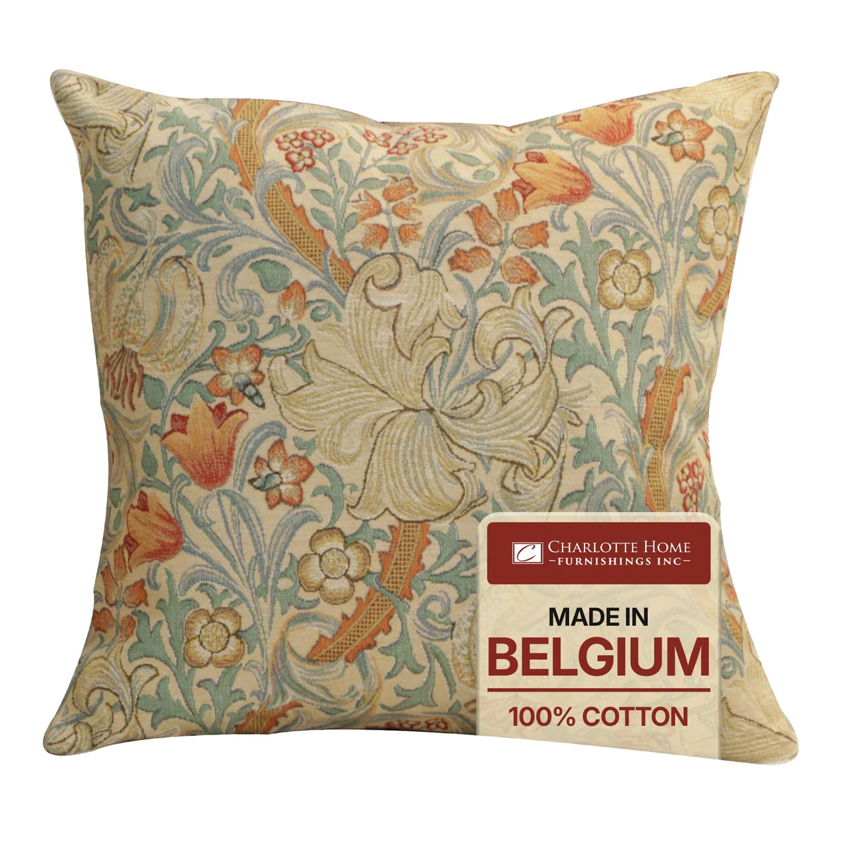 William Morris Tree of Life Light Tapestry Throw Pillow Cover 18 x 18 in