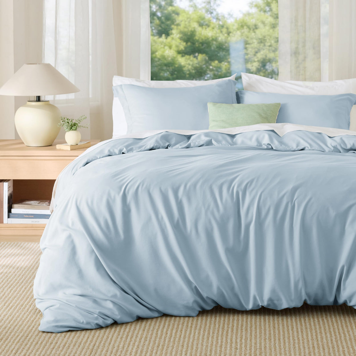 Bedsure Duvet Cover Full Size - Soft Double Brushed Bedding Set for Kids & Adults, Zipper Closure, 3 Pieces, Includes 1 Duvet Cover (80"x90") & 2 Pillow Shams, NO Comforter, White