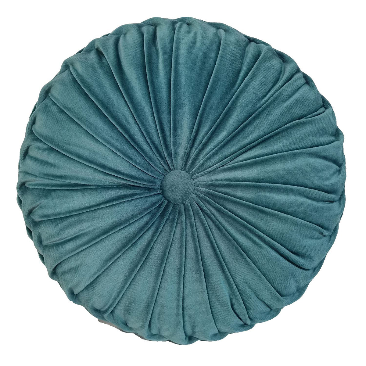 Teieas Round Pillows Velvet Pleated Circle Pillow Floor Pillows Burgundy