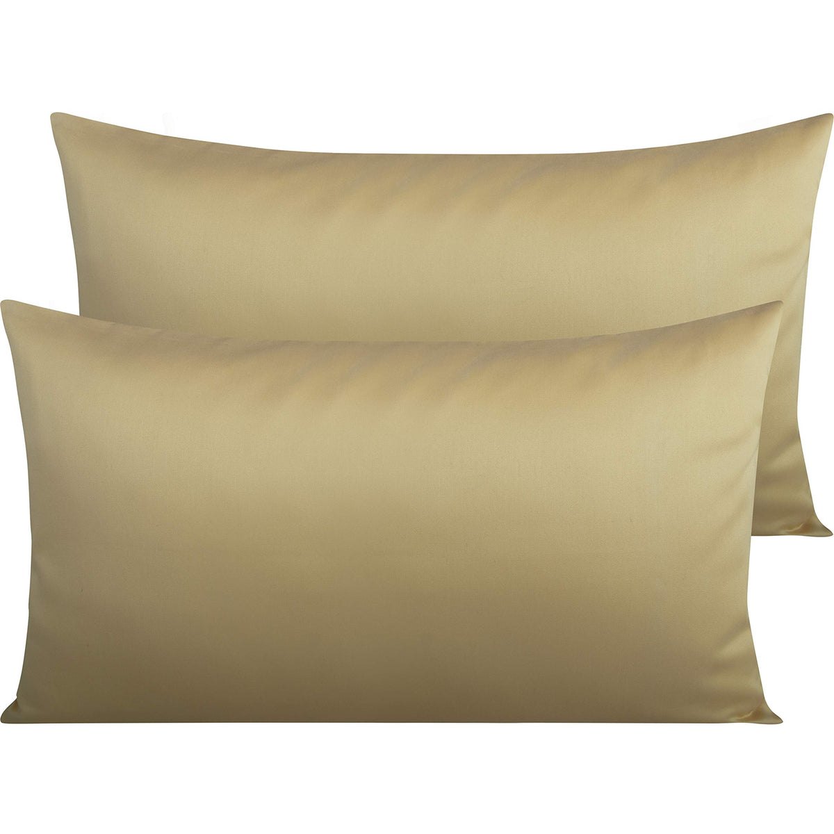 NTBAY Queen Egyptian Cotton Sateen Pillowcases, Set of 2, Navy Blue