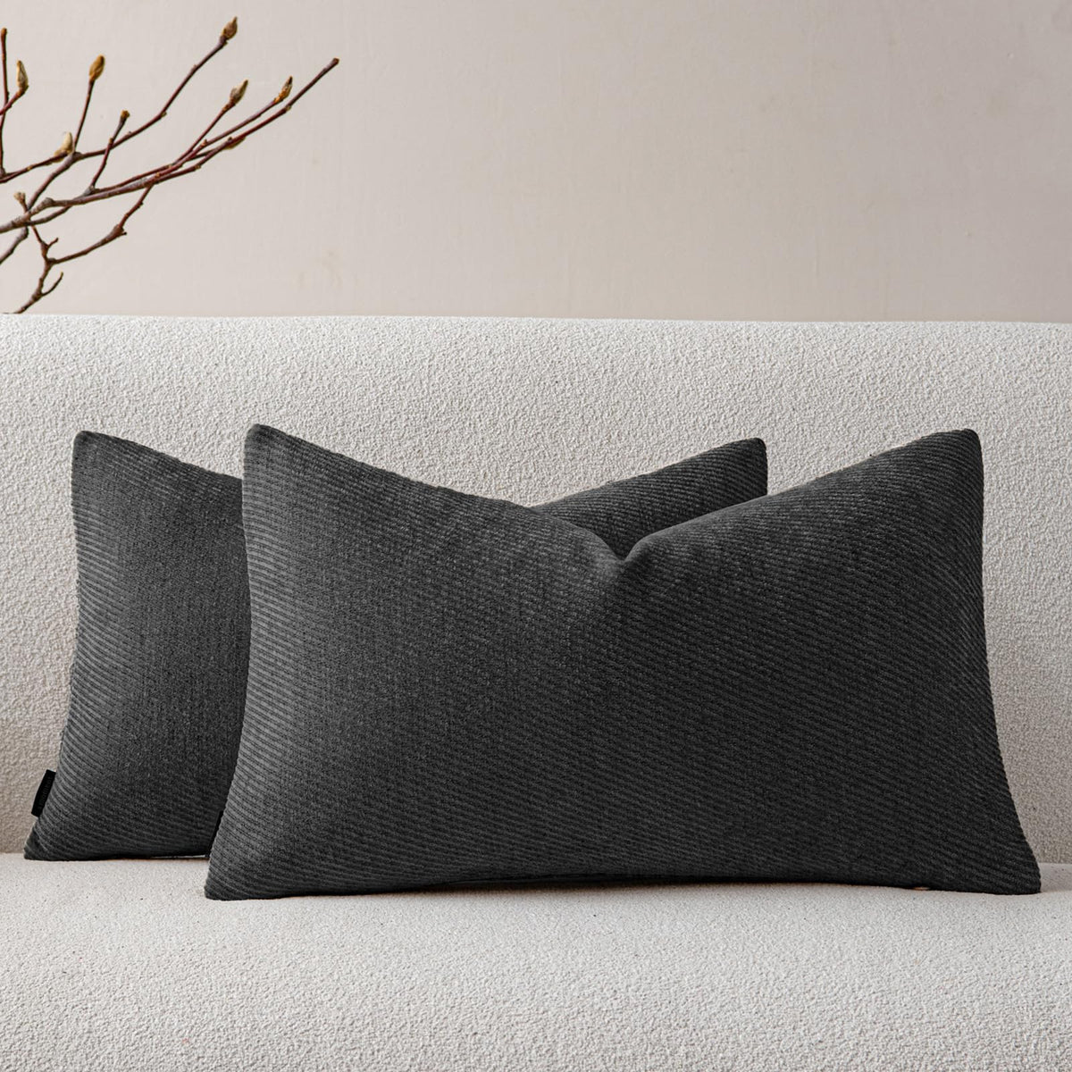 a moment Fall Decorative Throw Pillow Covers Pack of 2,12x20 Inch Rust