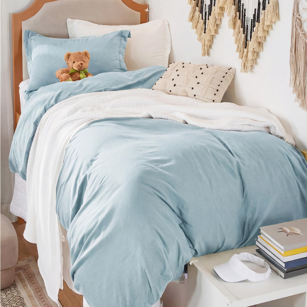 Bedsure Prewashed Duvet Cover Queen, Cotton-Like Bedding Set, Olive Green