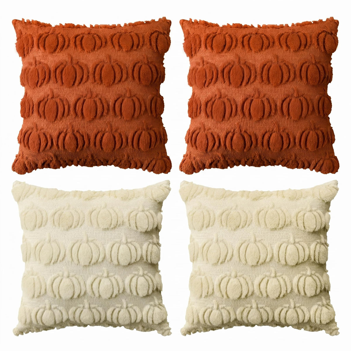 AVOIN colorlife Caramel Fall Pumpkin Throw Pillow Covers 20x20 Inch