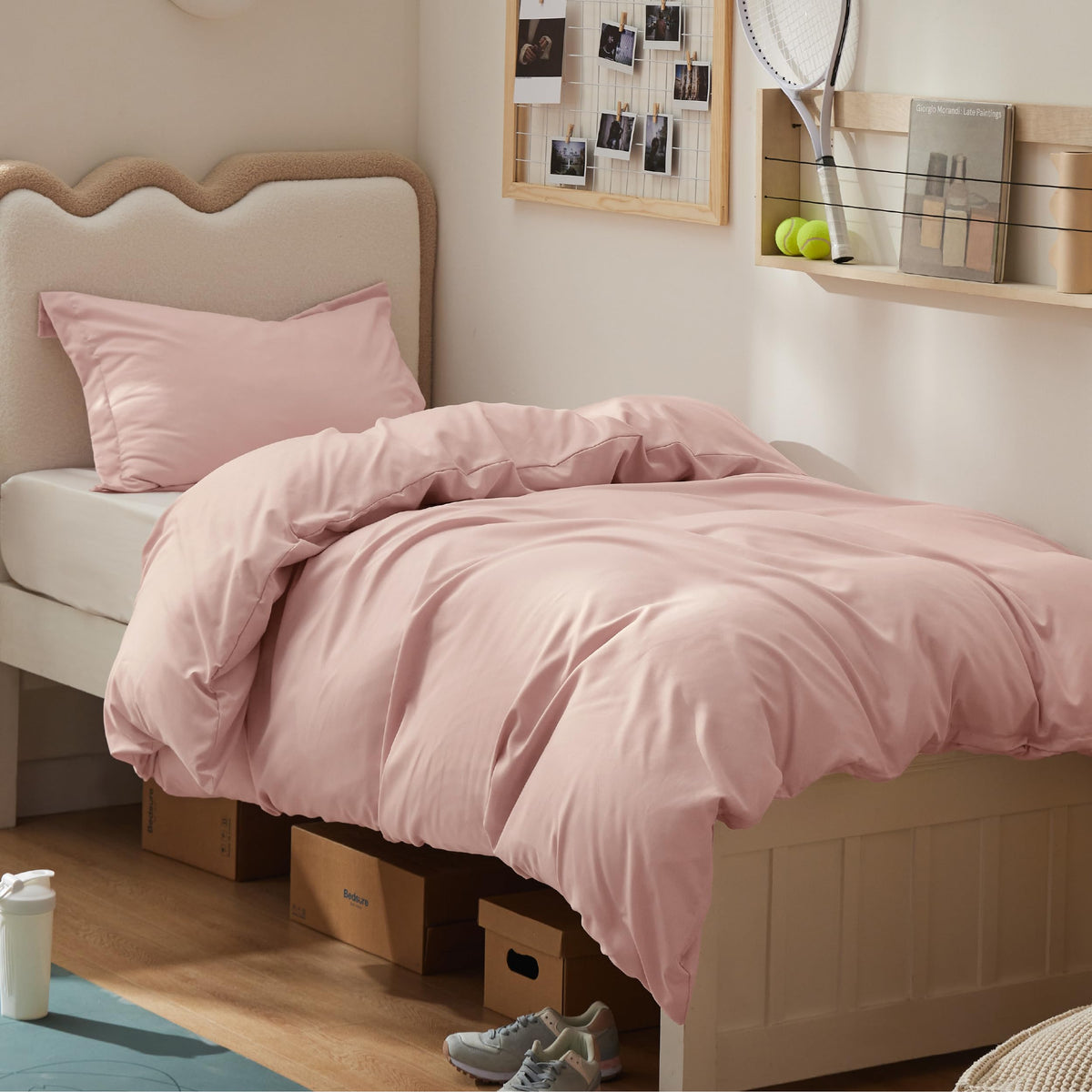Bedsure Duvet Cover Full Size - Soft Double Brushed Bedding Set for Kids & Adults, Zipper Closure, 3 Pieces, Includes 1 Duvet Cover (80"x90") & 2 Pillow Shams, NO Comforter, White